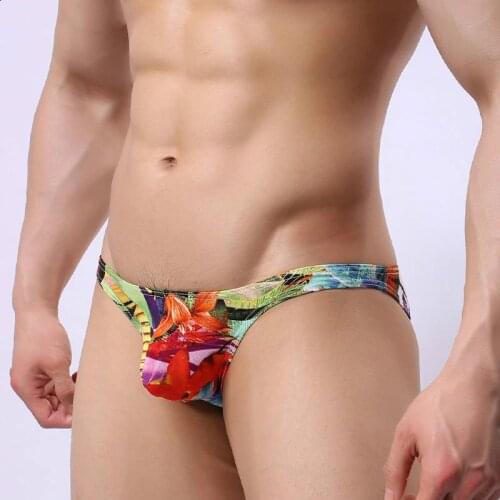 Men Underwear Mens Briefs Breathable Underwear Comfortable Mens Underpants Exotic Printed Briefs Mens Cotton Underwear