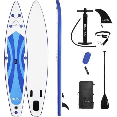 Blue Inflatable Surfboard Stand Up Paddle Board with SUPs Accessory Carry Bag Inflatable SUPs Board Non-slip Deck Paddle Board