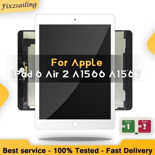 9.7'' New For Apple iPad 6 Air 2 A1567 A1566 LCD Display Touch Screen Digitizer Assembly Replacement 100% New Grade