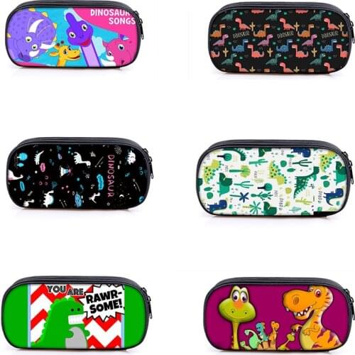 1pcs dinosaur pencil bag for boys high quality dinosaur nylon pencil case children school supplies stationery