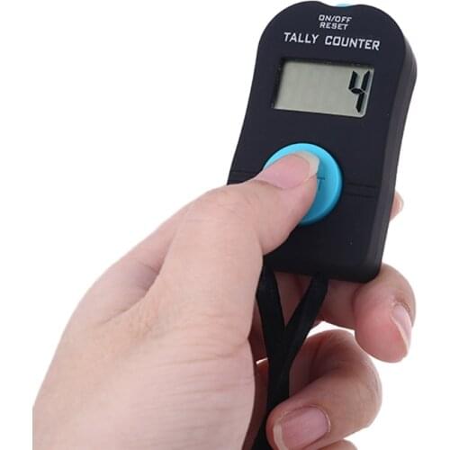 Portable 4-digit Digital Electronic Counter with Sound Manual Reset Tally Decompression Relaxation Finger Tool for Meditation