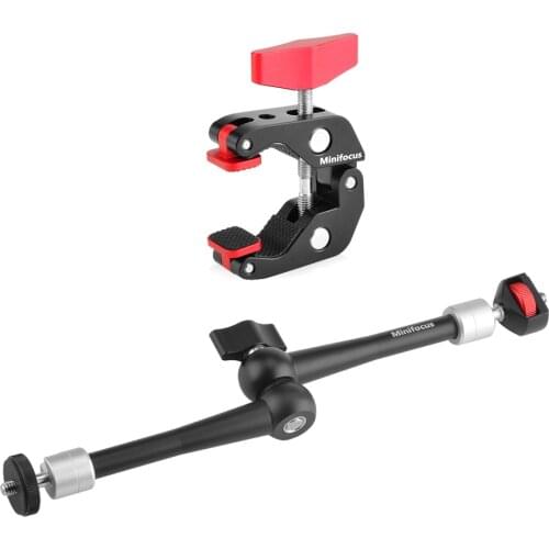 11'' Adjustable Articulating Friction Magic Arm Clamp Kit for DSLR Mirrorless Camera Cage LED Flash Light Monitor Video Vlog Rig