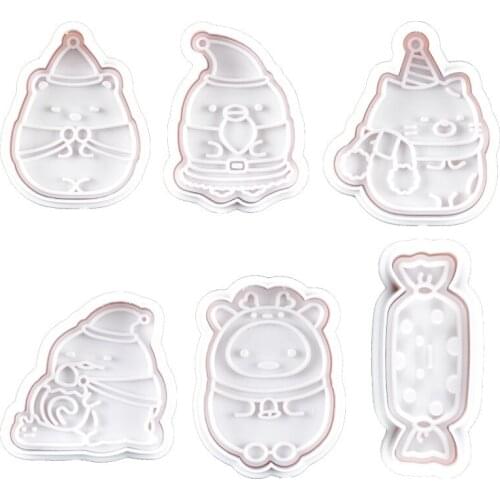 Christmas Decorating Flowers gift stainless steel Cute Cutting Biscuit Mould Cake Fruit sugar mold baking tools
