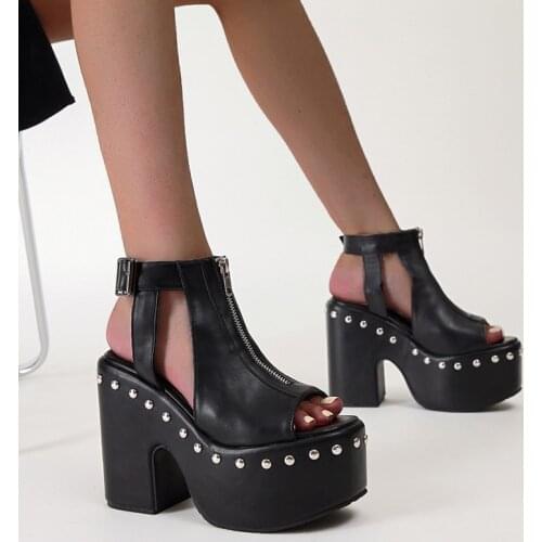 New womens Summer shoes Platform heels Gladiator Sandals women Ladies Demonia shoes Woman Wedges High Heels Summer Sandals