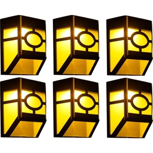 10pcs Solar Powered Led Lights Outdoor Waterproof Garden Path Street Wall Mount Landscape Fence Yard Patio Lamp Solar Spotlight