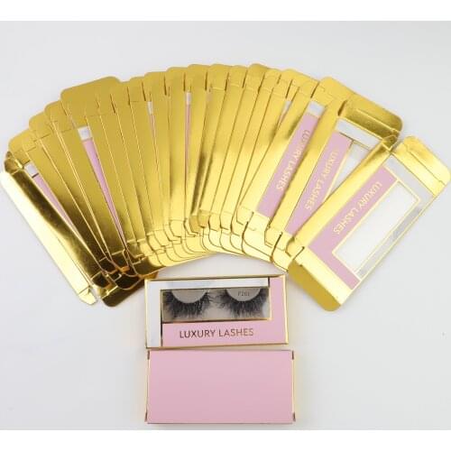 TDANCE Wholesale Custom Logo Mink Lashes Paper Boxes Package 50/100PC Empty Lash Packaging Box Bulk Makeup Eyelashes Case Pack