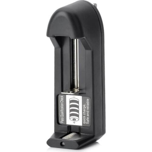 Single Slot EU plug 18650 Charger 110~220V 500mA Li-ion Battery Charger for 18650 14500 18350 Batteries 18650 Battery Charger