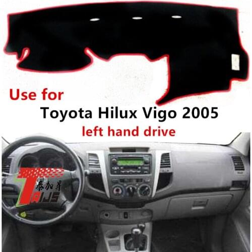 TAIJS Factory Sun Shade Dust resistant Polyester Fibre Car Dashboard Cover For TOYOTA Hilux Vigo 2005 Left hand drive