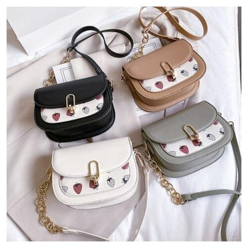 PU Leather Purses and Handbags for Women 2021 Designer Luxury High Quality Bags Girls Female Shoppers Sweet Strawberries Wallets