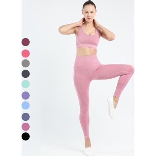 10 Colors Seamless Yoga Set Gym Clothing Workout Clothes For Women Gym Set High Waist Sport Outfit Yoga Fitness Suit