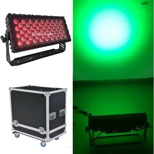 10PCS+Flycase) Outdoor Building Projector Wash Light LED Wall Washer 60X10W City Color RGBW IP65