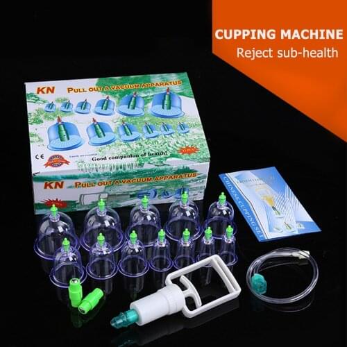 12pcs Vacuum Cupping Cups Suction Therapy Device Body Massager Back Arm Massage Relaxation Anti-Cellulite Messager Tools