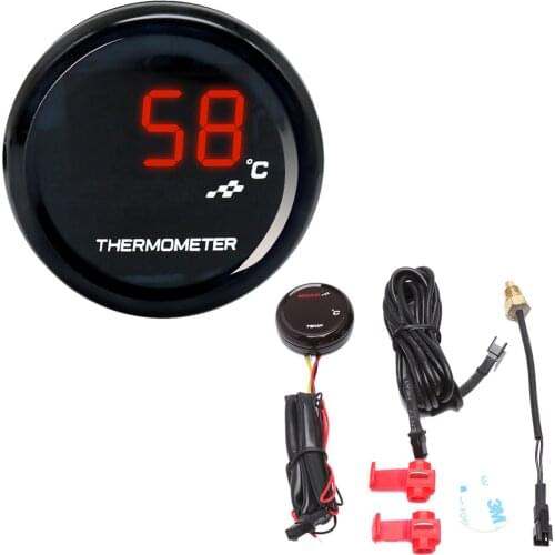 12V Round Water Temp Meter For Yamaha NMAX TMAX XMAX Digital Motorcycle Water Temperature Gauge 0~120 Degree Display