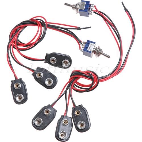 2Sets 18Volt Mod Guitar Harness for EMG Pickup w/Mini switch- 9V/18V