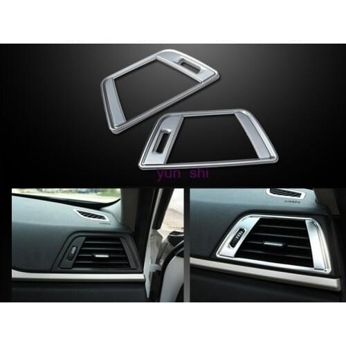 2pcs Car Both Sides Air-conditioning Outlet Decoration Stickers Car-styling Covers for BMW 3 Series / 3 GT 320li 2013-2016