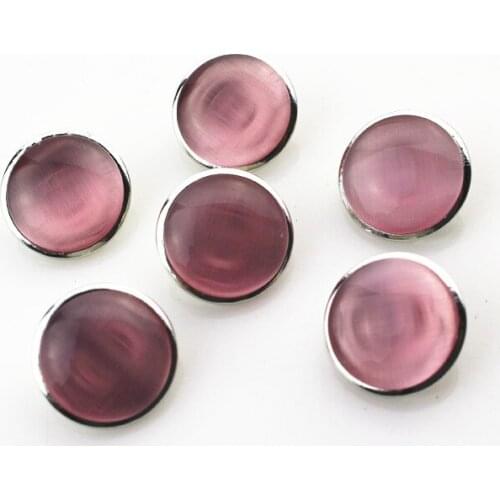 20pcs/lot New 18mm pink cat eye stone snap buttons for women bracelet Ginger Snaps DIY Jewelry