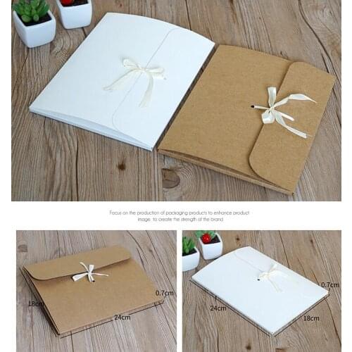 24*18*0.7cm Large Scarf packaging Box paper box Packaging Bag with Ribbon Gift Box postcard photo Package Envelope Gift Box Silk