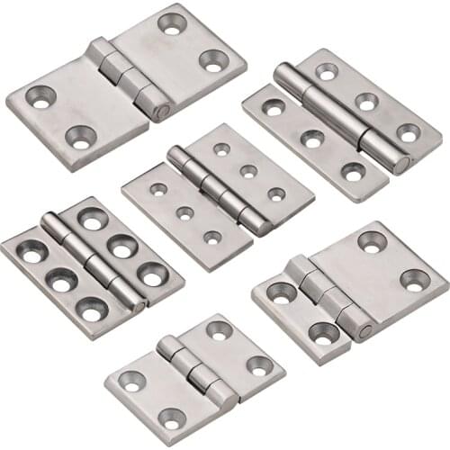 4040 5050 Stainless steel 6mm heavy industrial chassis electric hinge hardware accessories cabinet door 180 degree flat hinge
