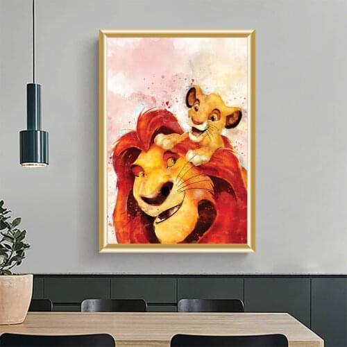 5D Diamond Painting Animal Lion DIY Full Square/Round Diamond Diamond Embroidery Rhinestone Art Mosaic Home Decoration Picture