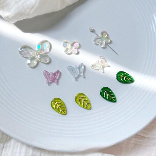 Sen Department Acrylic AB Symphony Transparent Butterfly Leaf DIY Earrings Earrings Homemade Handmade Jewelry Material