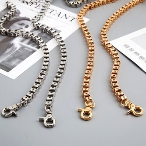 110cm Metal Purse Chain Strap Handle Replacement Chain Handbag Shoulder Bag Chain Accessories Gold/Silver/Black