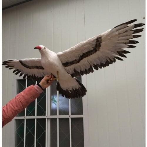 Big simulation Seagull toy plastic & feather flying seagull bird model gift about 100x50cm 1786