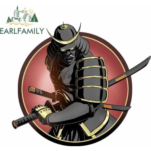 EARLFAMILY 13cm x 11.7cm for Latest Samurai Logoi Car Stickers and Decals Waterproof Scratch-Proof JDM VAN ATV Vinyl Car Wrap