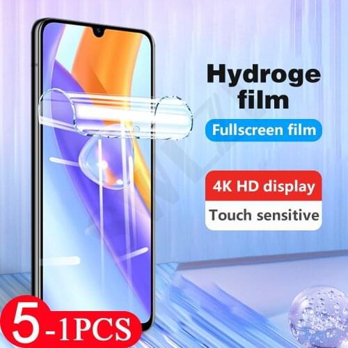 5-1Pcs hydrogel film for Honor X10 Max 9x lite 9C 9N 9i play 5 5T Youth 4 4T pro 3 3E 9A phone screen protector Not Glass film