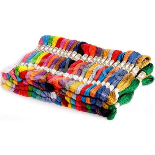 Lot 100 Multi Colors Cross Stitch Cotton Embroidery Thread Floss Sewing Skeins