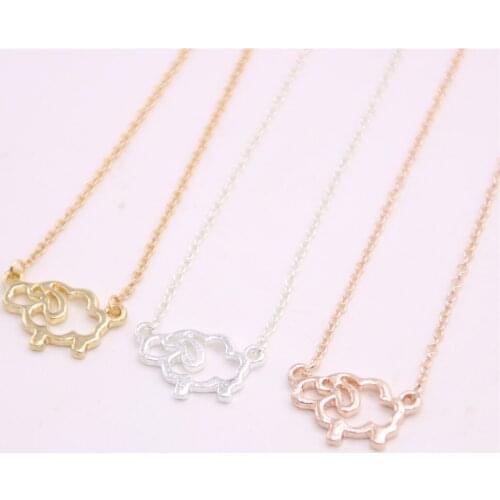 Fun animal shapes pendant necklace Hollow out sheep pendant necklace designed for women