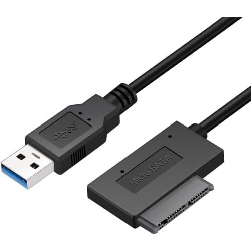 USB 3.0 to Micro-SATA Adapter Cable for 1.8inch HDD SSD Converter Cord USB3.0 to 16Pin Msata 7+9 Pin