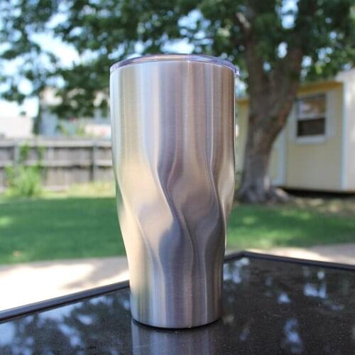 50pcs Personalized Stainless Steel 20oz Twisted Tumbler Double Wall Vacuum Insulated Coffee Tea Cup Thermos Flask Water Bottle
