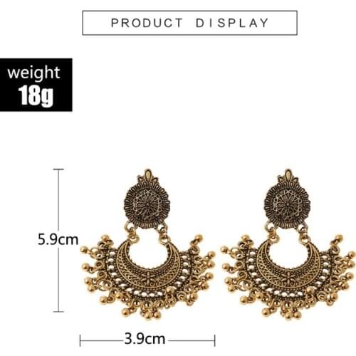 Metal Tassel Jhumka Indian Ethnic Bollywood Dangle Earrings Fashion Jewelry Dropshipping
