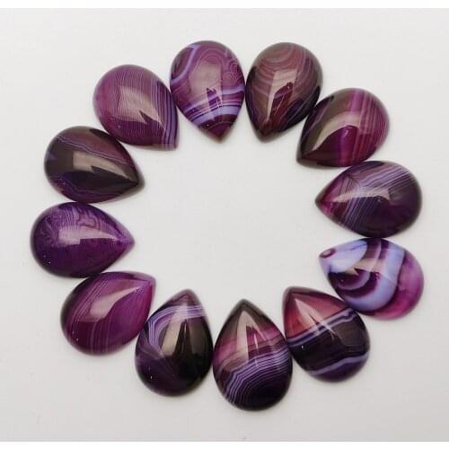 Fashion purple agates natural stone beads for jewelry making 25X18MM cab cabochon charms Jewelry bead 12Pcs/lot Free shipping