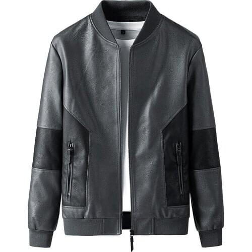 Mens Spring PU Leather Jacket Autumn New Fashion Vintage PU Leather Coats Men Motorcycle Jackets High Quality Casual Jacket M-4X