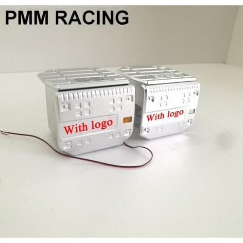 Aluminum alloy CNC Air filter Toolbox with resistance & Led light For 1/14 Tamiya RC Truck Model car Volvo 56360 Upgrade parts