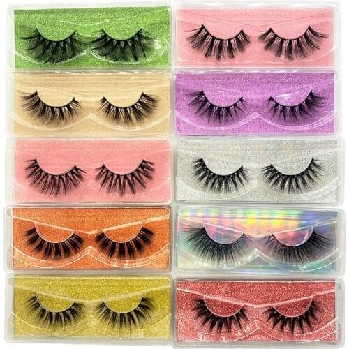 Wholesale Mink Lashes Bulk Mink Eyelashes False Lashes Natural Eyelashes Fluffy Lashes Packaging Boxes faux cils