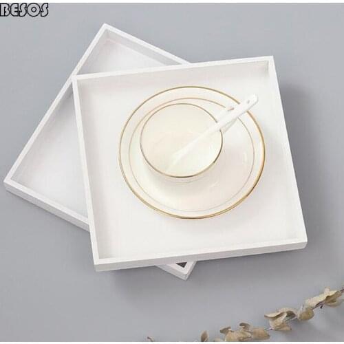 20*20*2CM Simple And Creative Square White Wooden Storage Box Jewelry Shooting Tray Photography Props 1pc/lot B0177M