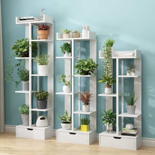 Indoor Balcony Bedroom Storage Flower Stand Dormitory Floor Flower Pot Shelf Simple Living Room Garden Multi-layer Plant Shelves