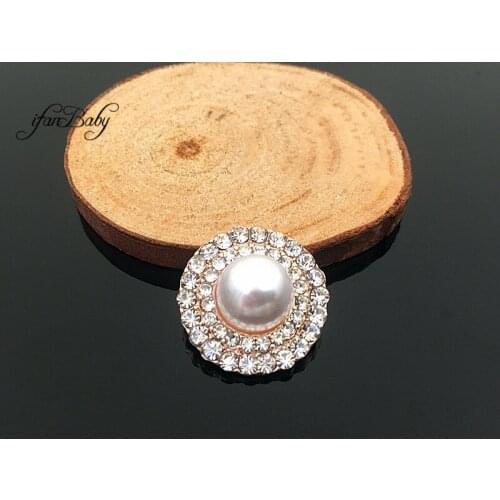 Rhinestone Buttons For DIY Accessories flat back pearl Alloy buttons