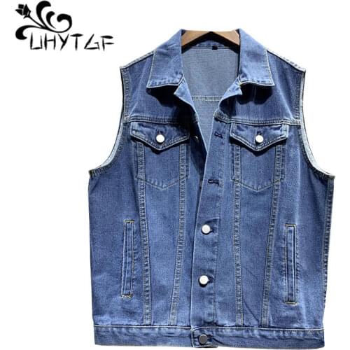 Женские джинсовые жилеты UHYTGF China At AliExpress