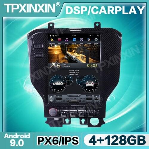 Tesla IPS Touch Screen For Ford Mustang 2015 2016 - 2019 Android 9.0 Car Radio Multimedia Video DVD Player Navigation GPS 2din