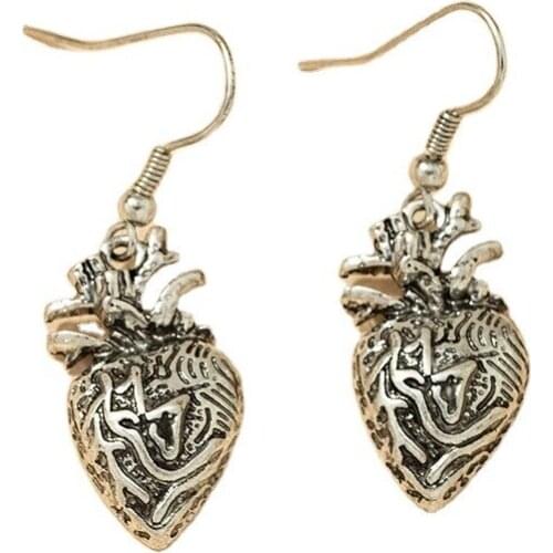 20pcs/lot Vintage Earrings Anatomy Medical Symbol Jewelry Human Organ Heart Tissue Earrings Organizer Biology Gift