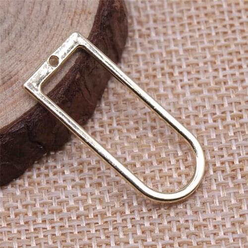 WYSIWYG 10pcs 30x13mm KC Gold Color Geometry Charms Pendant For Jewelry Making Earring Making Accessories