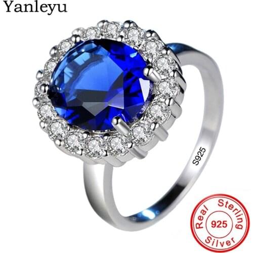 Кольца с сапфирами Yanleyu China At AliExpress