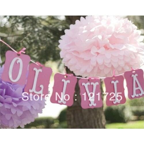 100pcs 25cm(10inch) Tissue Paper Pom Poms Wedding Party Decor Craft Paper Flower For Wedding Decoration