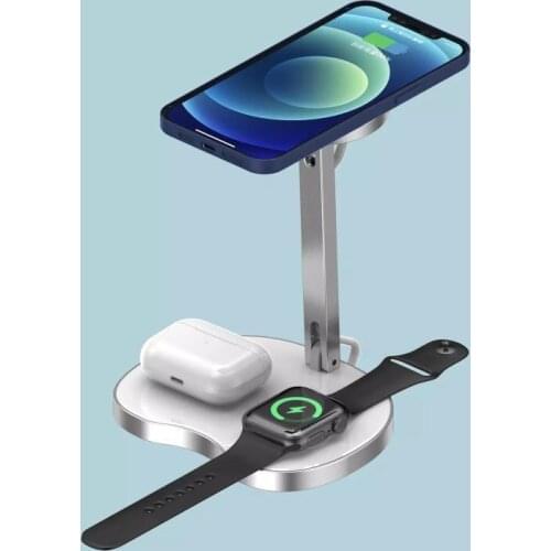 3 in 1 Wireless Charger 15W Fast Charging for iPhone 12 pro max XR for Samsung Foldable Charger Station for Airpods Apple Watch
