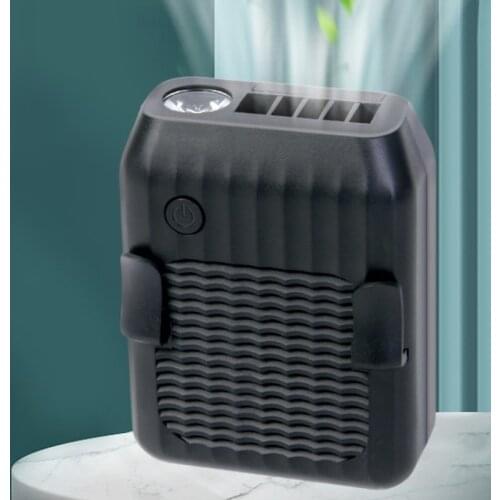 Fanless 4000mAh Waist Fan cecotec 3 Speed Wind Air Cooling With LED Light Clothespin Waist Slip Mini USB 5V Portable Fan