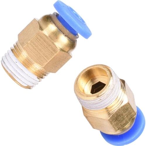 3D Printer Parts V5 Pneumatic Connector for PTFE Tube Bowden Extruder 1.75mm/3.0mm Quick Connectors Remote J-head Thermal Head