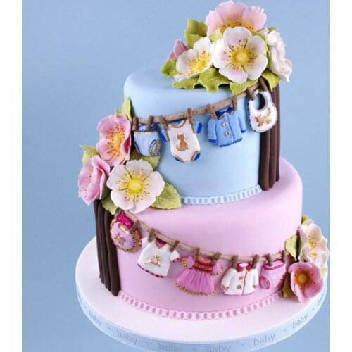 Baby Clothes, Baby Series Silicone Mold Fondant Mould Cake Decorating Tools Chocolate, Gumpaste Mold, Sugarcraft Kitchen, Gadget